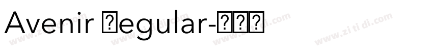 Avenir Regular字体转换